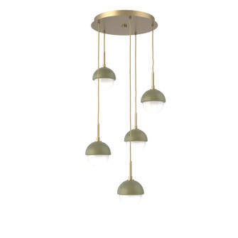 Cabochon LED Pendant in Gilded Brass (404|CHB0093-05-GB-WL-C01-L3-GE)