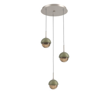 Cabochon LED Pendant in Beige Silver (404|CHB0093-03-BS-B-C01-L3-GE)