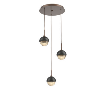 Cabochon LED Pendant in Burnished Bronze (404|CHB0093-03-BB-A-C01-L1-MB)