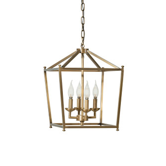 Gridlock Four Light Pendant in Antique Bronze (137|538P04ATB)