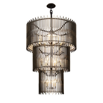 Park Row 18 Light Chandelier in Matte Black/French Gold (137|393C18MBFG)