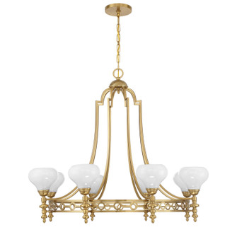 Allston Eight Light Chandelier in Warm Brass (51|1-1605-8-322) Allston Eight Light Chandelier in Warm Brass (51|1-1605-8-322)