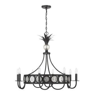 Hearst Eight Light Chandelier in Black Tourmaline (51|1-1205-8-188)