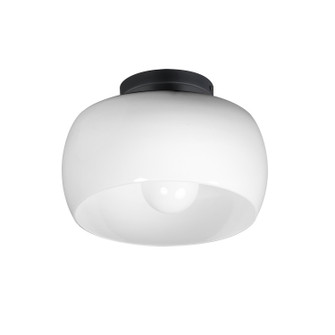 Glazed One Light Flush Mount in White / Black (16|26149WTBK)