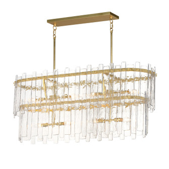 Warren Eight Light Linear Pendant in Gold Leaf (16|21838AGGL)