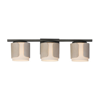Draughtsman Three Light Bath Vanity in Natural Wood/Charcoal (16|21713SWNWDCHL)