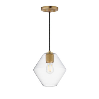 Geode One Light Pendant in Natural Aged Brass (16|21336CLNAB)
