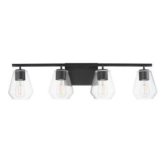 Geode Four Light Bath Vanity in Black (16|21334CLBK)