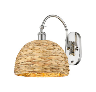 Ballston One Light Wall Sconce in Polished Nickel (405|918-1W-PN-RBD-12-NAT)