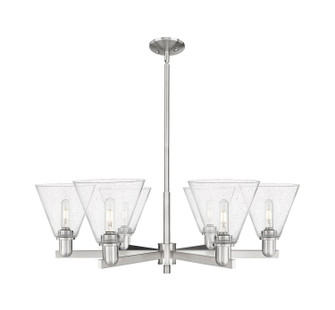 Arcadia Six Light Chandelier in Satin Nickel (405|716-6CR-SN-GBC-84)