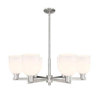 Arcadia Six Light Chandelier in Satin Nickel (405|716-6CR-SN-G558-6GWH)