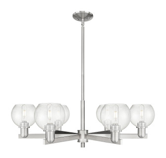 Arcadia Six Light Chandelier in Satin Nickel (405|716-6CR-SN-G124-6)
