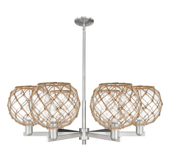 Arcadia Six Light Chandelier in Satin Nickel (405|716-6CR-SN-G122-10RB)