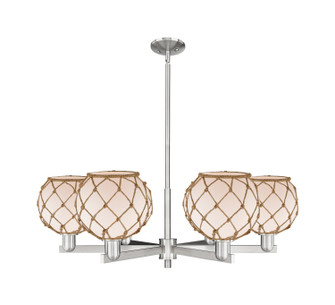 Arcadia Six Light Chandelier in Satin Nickel (405|716-6CR-SN-G121-8RB)