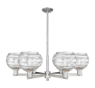Arcadia Six Light Chandelier in Satin Nickel (405|716-6CR-SN-G1213-8CL)