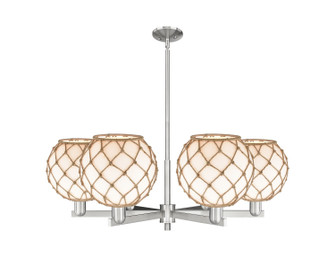 Arcadia Six Light Chandelier in Satin Nickel (405|716-6CR-SN-G121-10RB)