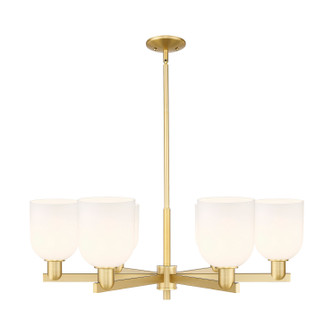 Arcadia Six Light Chandelier in Satin Gold (405|716-6CR-SG-G558-6GWH)