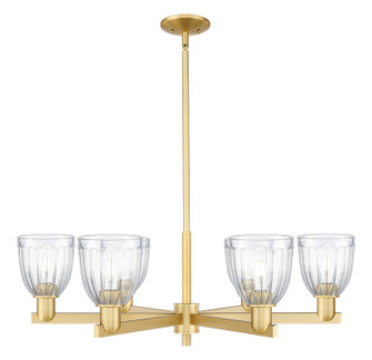 Arcadia Six Light Chandelier in Satin Gold (405|716-6CR-SG-G442)
