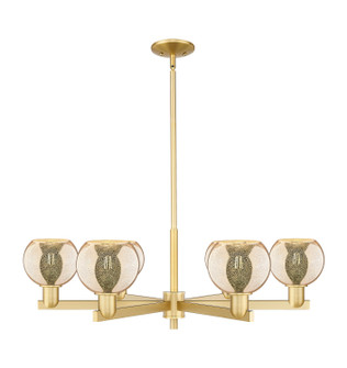 Arcadia Six Light Chandelier in Satin Gold (405|716-6CR-SG-G128-6)
