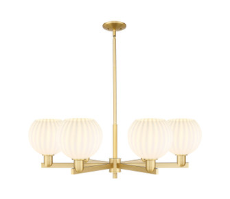 Arcadia Six Light Chandelier in Satin Gold (405|716-6CR-SG-G1217-8WV)
