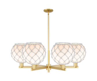 Arcadia Six Light Chandelier in Satin Gold (405|716-6CR-SG-G121-10RW)