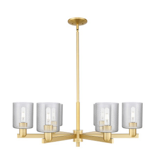 Arcadia Six Light Chandelier in Satin Gold (405|716-6CR-SG-G112)
