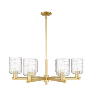 Arcadia Six Light Chandelier in Satin Gold (405|716-6CR-SG-G1113)