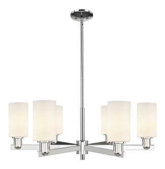 Arcadia Six Light Chandelier in Polished Nickel (405|716-6CR-PN-G801)