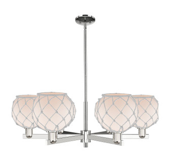 Arcadia Six Light Chandelier in Polished Nickel (405|716-6CR-PN-G121-8RW)