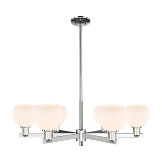 Arcadia Six Light Chandelier in Polished Nickel (405|716-6CR-PN-G121-6)