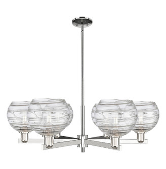 Arcadia Six Light Chandelier in Polished Nickel (405|716-6CR-PN-G1213-8CL)