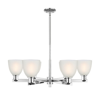 Arcadia Six Light Chandelier in Polished Chrome (405|716-6CR-PC-G381)
