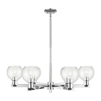 Arcadia Six Light Chandelier in Polished Chrome (405|716-6CR-PC-G124-6)