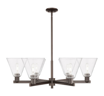 Arcadia Six Light Chandelier in Oil Rubbed Bronze (405|716-6CR-OB-GBC-82)