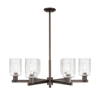 Arcadia Six Light Chandelier in Oil Rubbed Bronze (405|716-6CR-OB-G342)