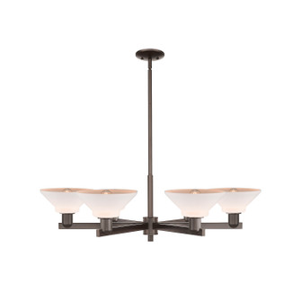 Arcadia Six Light Chandelier in Oil Rubbed Bronze (405|716-6CR-OB-G131)