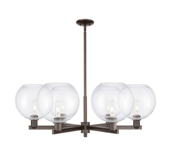 Arcadia Six Light Chandelier in Oil Rubbed Bronze (405|716-6CR-OB-G122-10)