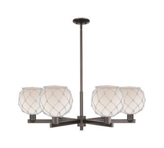 Arcadia Six Light Chandelier in Oil Rubbed Bronze (405|716-6CR-OB-G121-8RW)