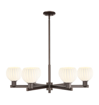 Arcadia Six Light Chandelier in Oil Rubbed Bronze (405|716-6CR-OB-G1217-6WV)