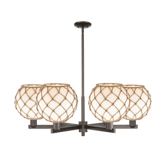 Arcadia Six Light Chandelier in Oil Rubbed Bronze (405|716-6CR-OB-G121-10RB)
