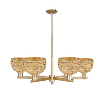Arcadia Six Light Chandelier in Champagne Bronze (405|716-6CR-CB-RBD-8-NAT)