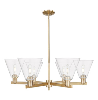Arcadia Six Light Chandelier in Champagne Bronze (405|716-6CR-CB-GBC-82)