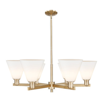 Arcadia Six Light Chandelier in Champagne Bronze (405|716-6CR-CB-GBC-81)