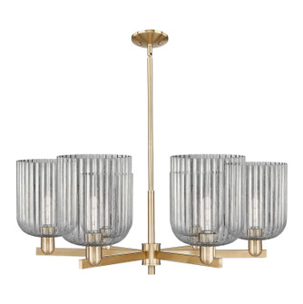 Arcadia Six Light Chandelier in Champagne Bronze (405|716-6CR-CB-G559-8SM)