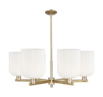 Arcadia Six Light Chandelier in Champagne Bronze (405|716-6CR-CB-G559-8GWH)