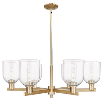Arcadia Six Light Chandelier in Champagne Bronze (405|716-6CR-CB-G558-6CL)