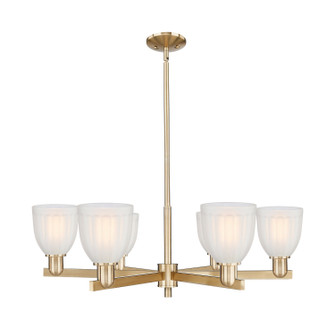 Arcadia Six Light Chandelier in Champagne Bronze (405|716-6CR-CB-G441)