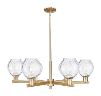 Arcadia Six Light Chandelier in Champagne Bronze (405|716-6CR-CB-G362)