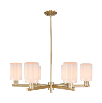 Arcadia Six Light Chandelier in Champagne Bronze (405|716-6CR-CB-G341)