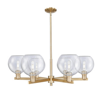 Arcadia Six Light Chandelier in Champagne Bronze (405|716-6CR-CB-G124-8)